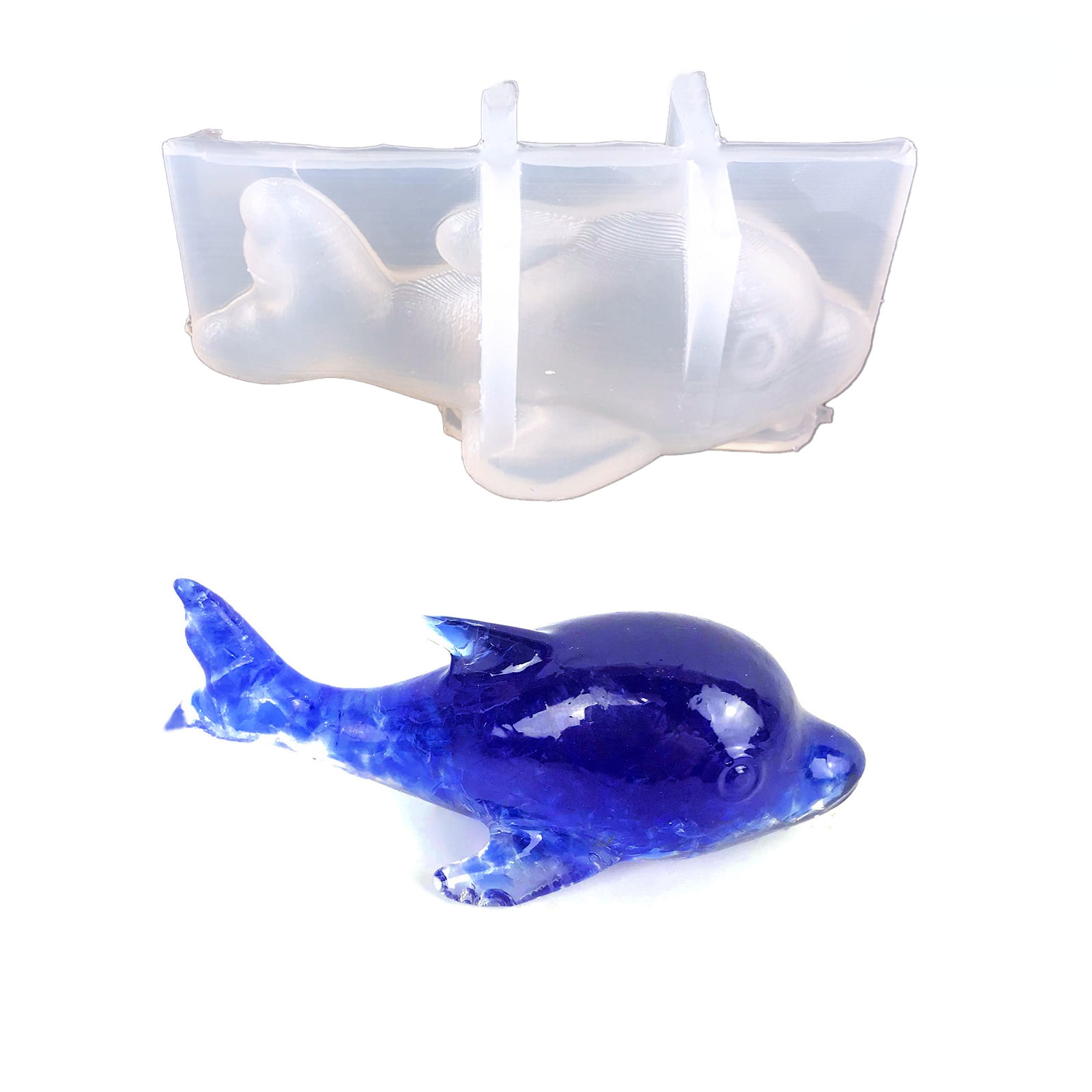 Dolphin Ornaments Epoxy Resin Mold DIY Candle Aromatherapy Animal Ornaments Pendant 3D Three-dimensional Dolphin Silicone Mold