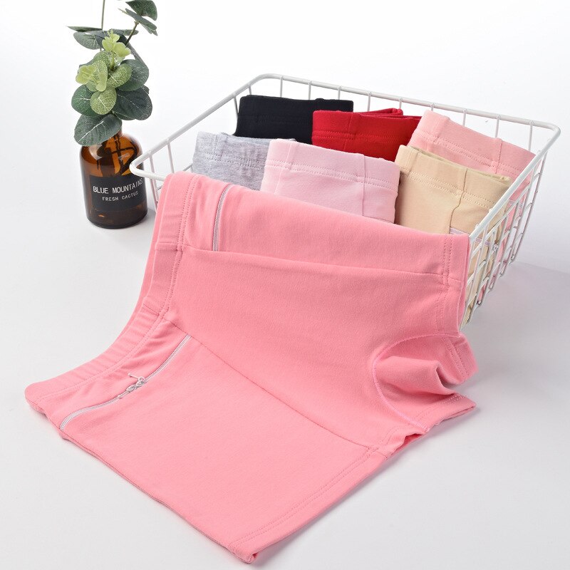 Women Safety Anti-theft Pants Soft Shorts Cotton Summer Under Skirt Shorts with Pockets Femme Underwears Safety Shorts