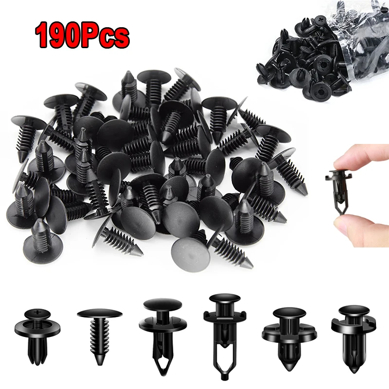 Car Retainer Clips 6 Popular Sizes Fasteners Automotive Plastic Clips Kit Auto Trim Panel Clip Mixed