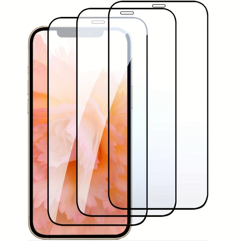 3pcs 9H Full Cover Screen Protector For IPhone 13 12 11 Pro Max 15 14 Plus Tempered Glass Film For IPhone XS Max XR X 7 8Plus