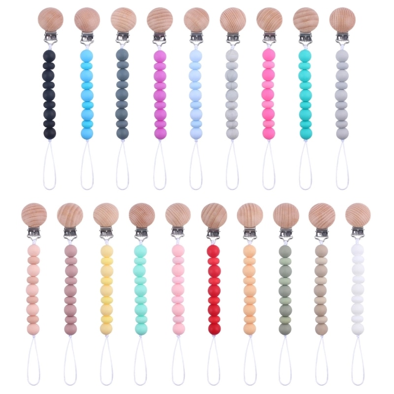 Silicone Pacifier Clip BPA Free Pacifier Holder for Baby Boy- & Girl Best Newborn Shower Gift Length 23cm/9-inch Durable