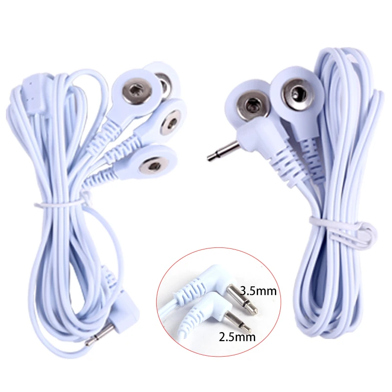 2 Way+4-Way Machine Massager Button Cable Electrode  Electrode PadsStandard Connection Massage  for