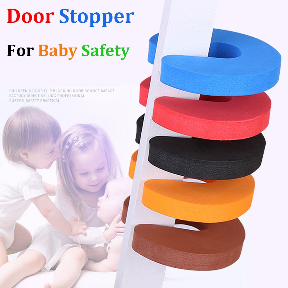 4PCS Home Security Soft Door Clip Kitchen Bedroom Finger Protector Baby Kids Safety Door Stopper Guard