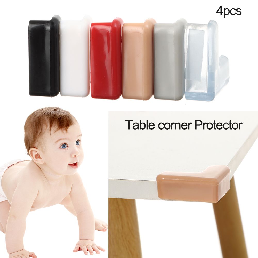 4Pcs Soft Kids Security Desk Safety Anticollision Strip Edge Protection Corner Guards Table Corner Protector