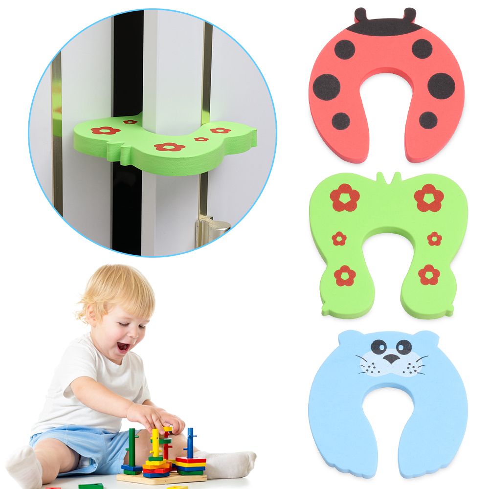 Soft Door Clip Security Cabinet Locks C Shape Foam Door Stopper Baby Safety Locks Children Protection EVA