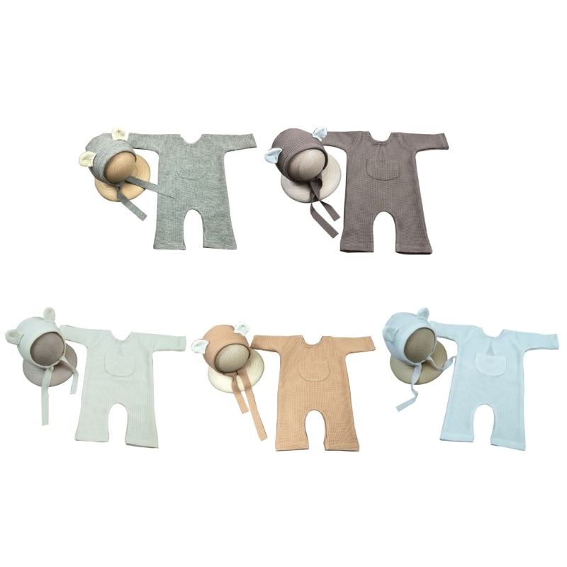 1 Set Photography Suit Baby Birth Costume Newborn Jumpsuits with Hat