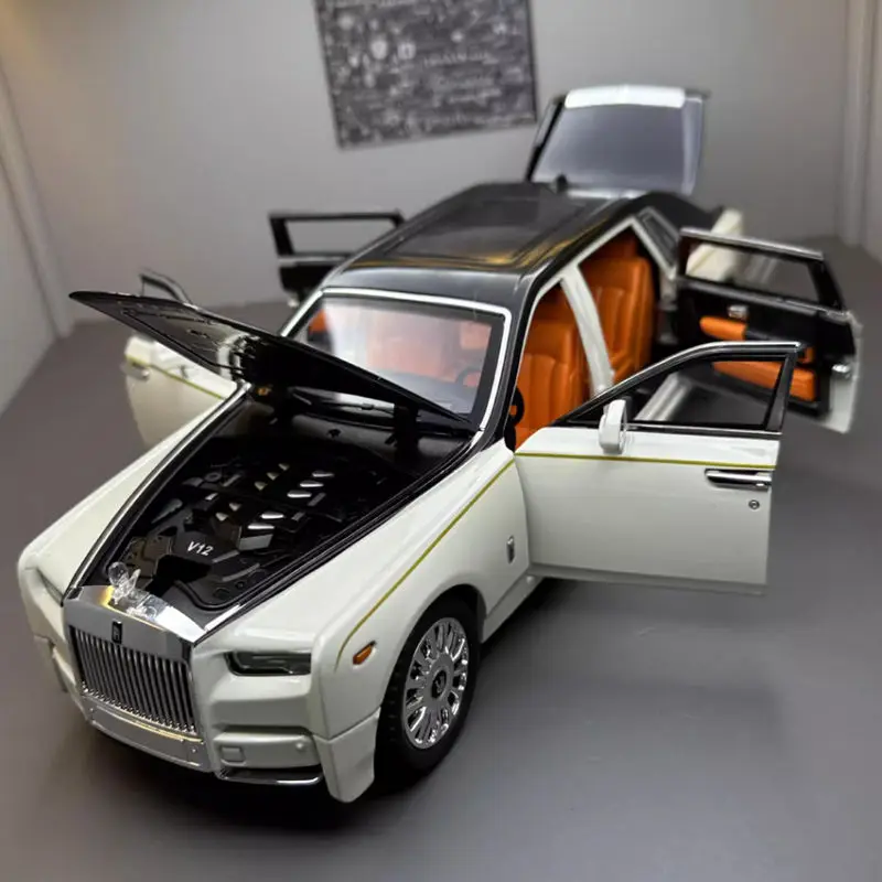 1/18 Rolls-Royce Phantom Alloy Luxy Car Model Diecasts Metal Toy Vehicles Car Model Simulation Sound