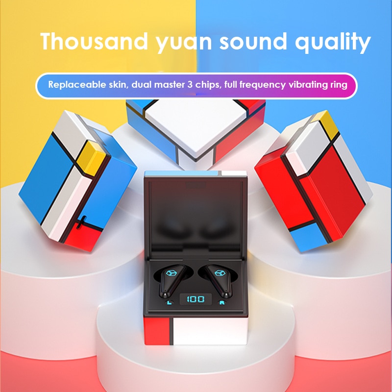 With Mic Wireless Earphone Touch Control Tws Headphones Sport Headsets Long Battery Life Music Earbuds For