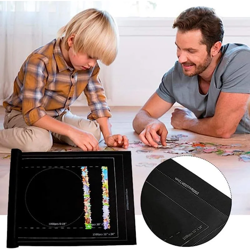 Jigsaw Puzzle Mat Roll Up - 2000 1500 Pieces Saver Large Puzzles Board for Adults Kids, Easy Puzzle