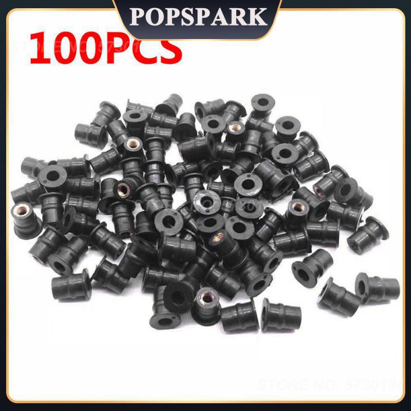 10/20/50/M5 Rubber WellNut 5mm Metric Motorcycle Windscreen Well Nut Wellnuts Brass NUTS For Windscreens Fairings Cowls