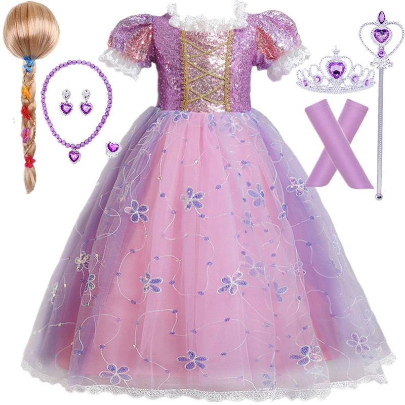 Fantasia Girls Princess Costume for Halloween 2023 Cosplay Dress Vestidos Gown Children Birthday Party Clothing Carnival Costume