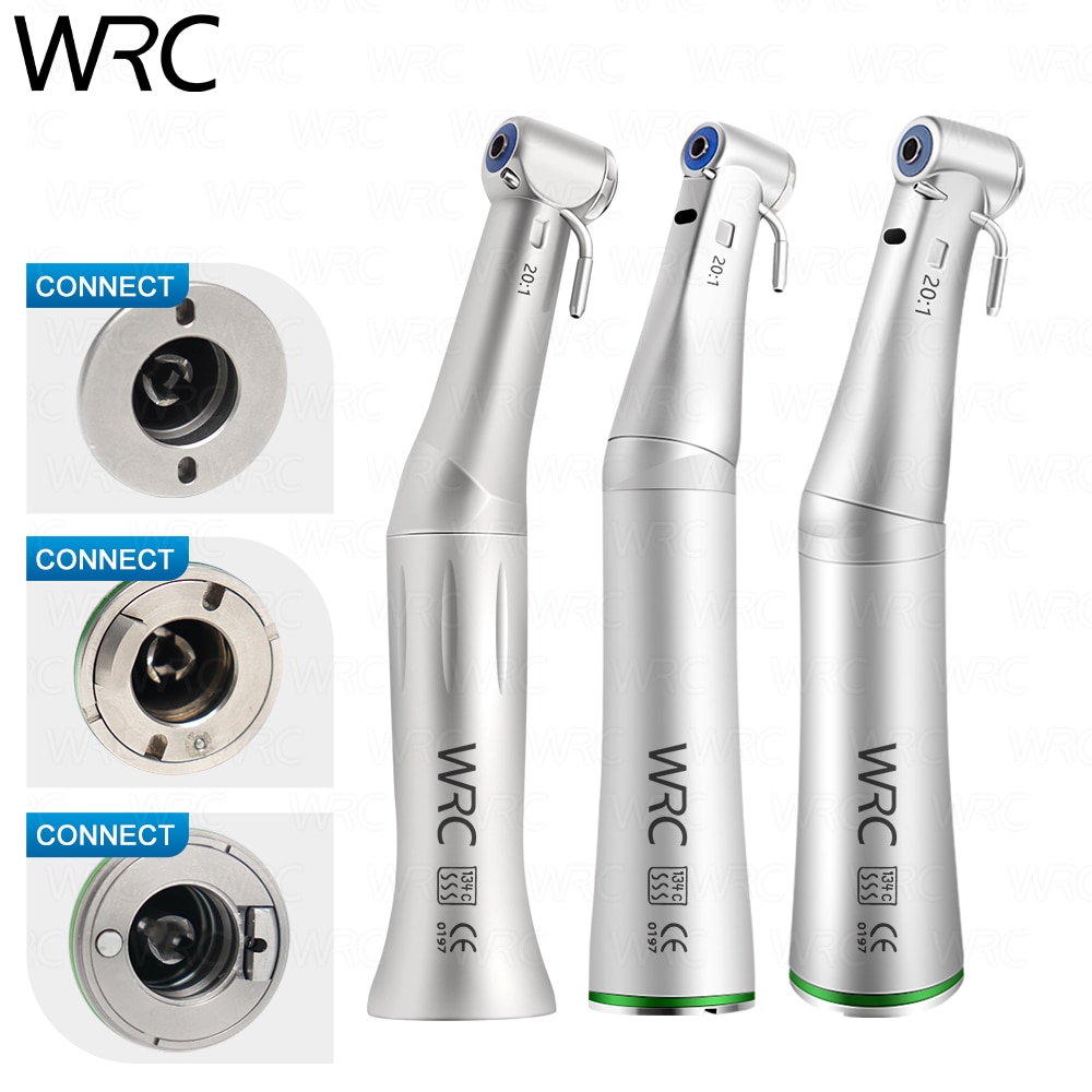 New Model SG20 20:1 With Led Fiber Optic Surgical Against Implant Contra Angle Low Speed Handpiece Push Button Chuck Handpiece