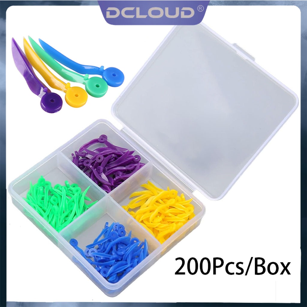 DCLOUD 200Pcs/Box Disposable Dental Wedges Tooth Gap Wedge with End Circular Holes Plastic Dentist Oral Care Accessories 4Sizes