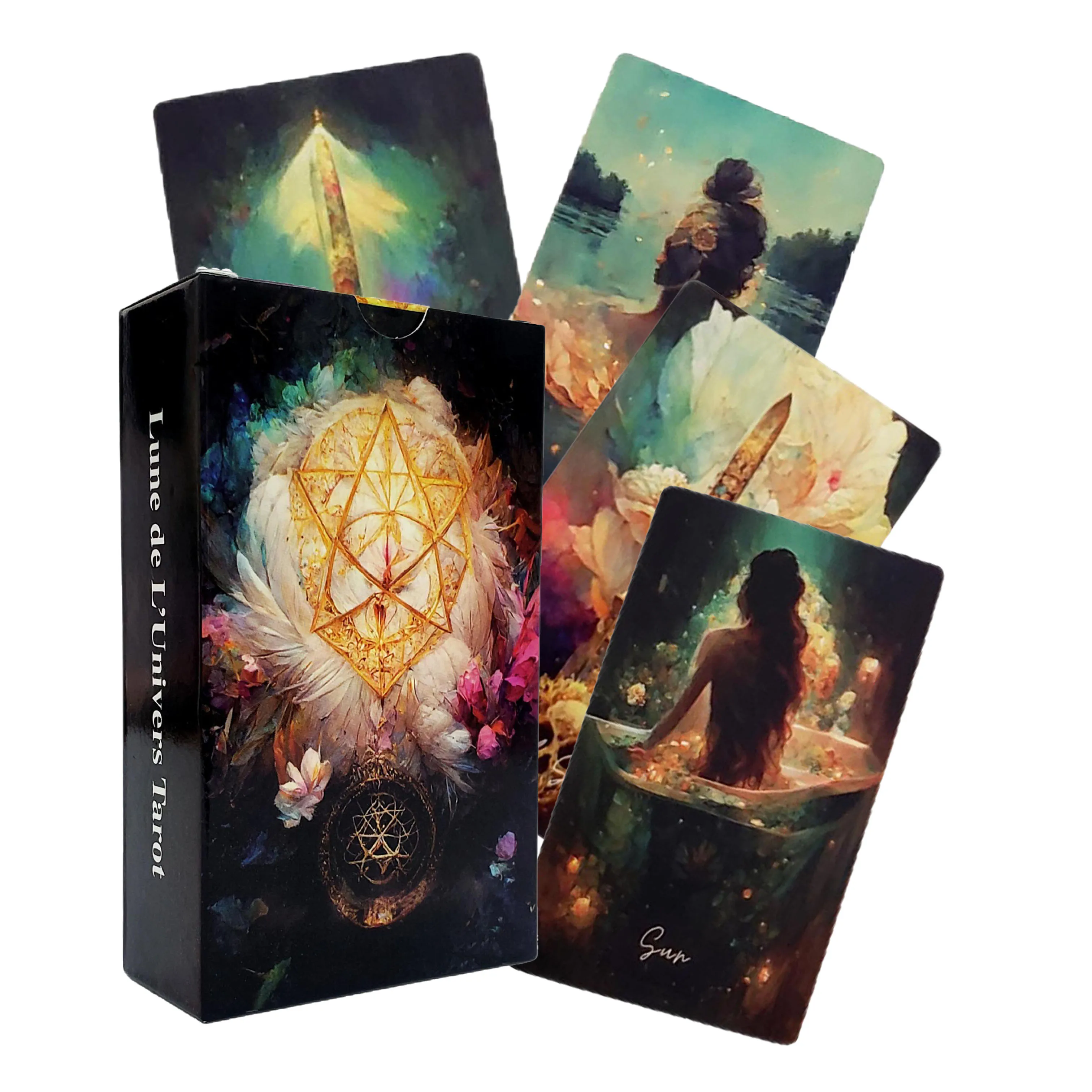 12x7cm Universe Moon Tarot Card 78 Cards/Set Fate Divination Tarot Deck Family Entertainment Board