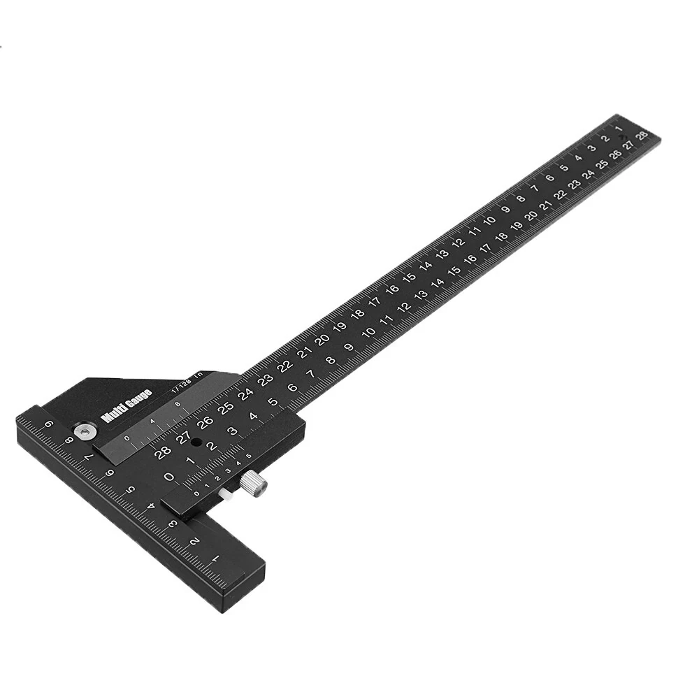 TAIMIMEI Woodworking Scriber Gauge Aluminum Alloy T Type Measuring Marking Framing Ruler Tool for