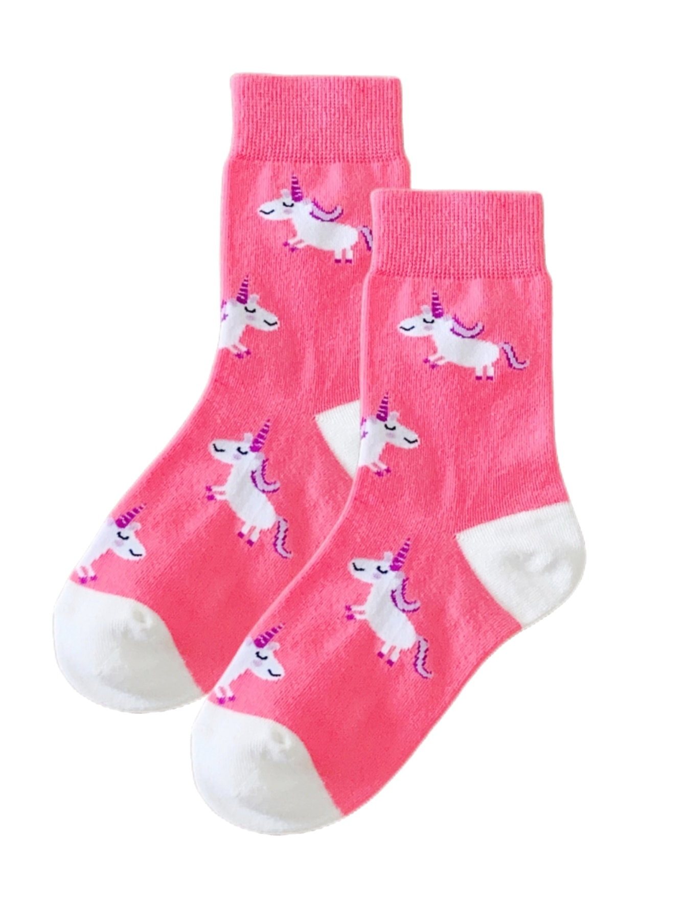 Kid Girls Pink Unicorn Socks Cotton Cute Lovely Fairy tale Children Crew Socks Novelty Retro Halloween Party Daddy's Girl G