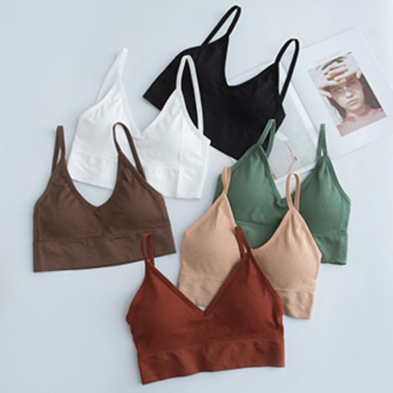 1pc Women Push Up Bra Bras Fitness Tops Brassiere Female Tube Top Underwear Japanese style seamless thread Breathable sports bra