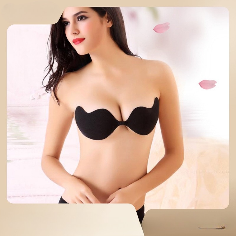 New Seamless Strapless Bra Invisible Push Up Bra Backless Front Closure Bralette Underwear Women Self-Adhesive Silicone Sticky