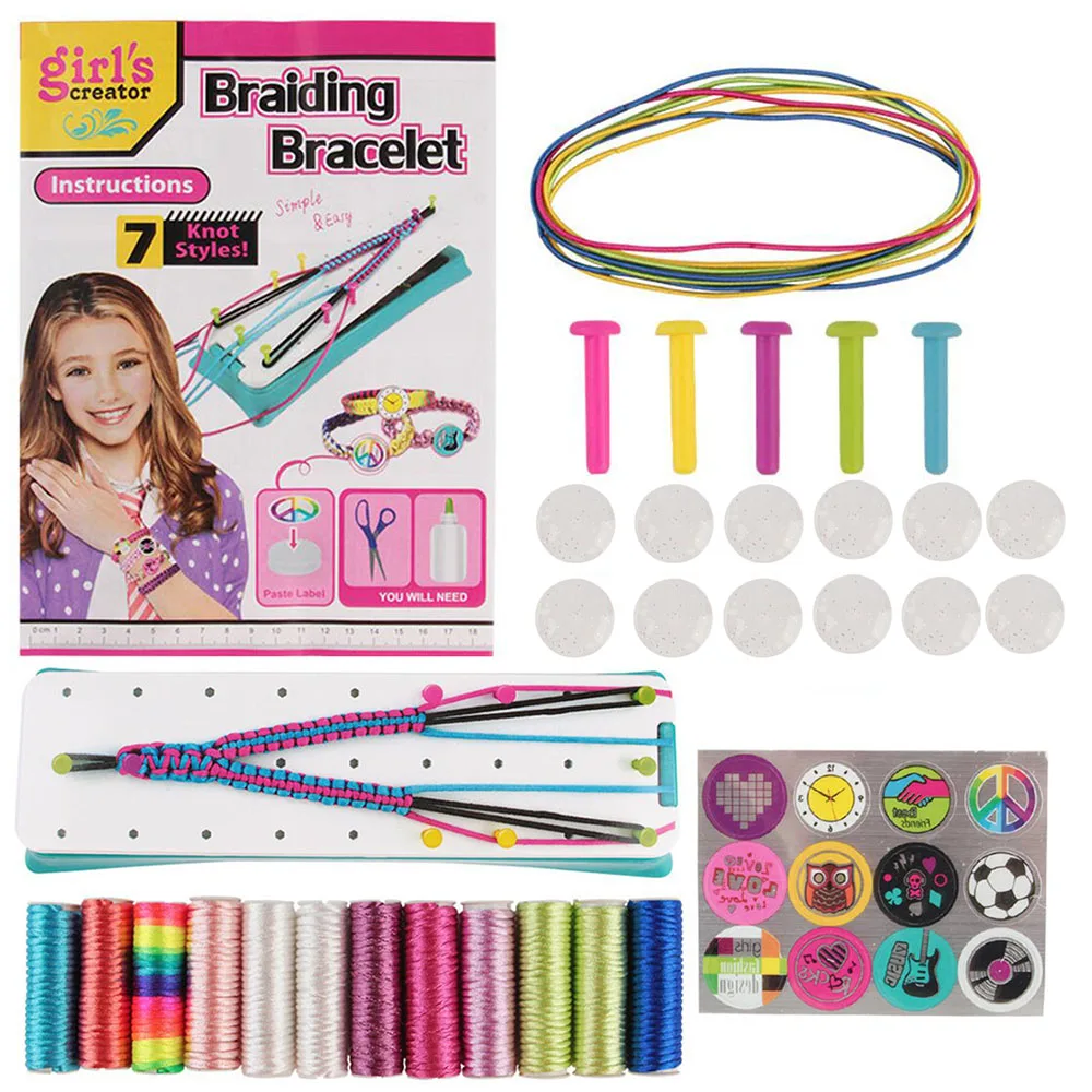 DIY Bracelet Making Kit For Girl Jewelry Loom Braid Bracelet Maker Craft Sets Handmade Toy For