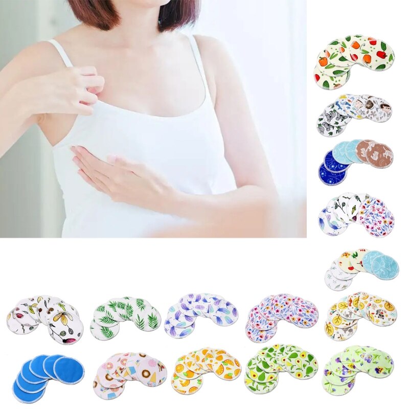 Nursing Pads 6pcs/set Washable Breast Breastfeeding Super Absorbency Mat for Mum Waterproof Feeding Pad Reusable A2UB