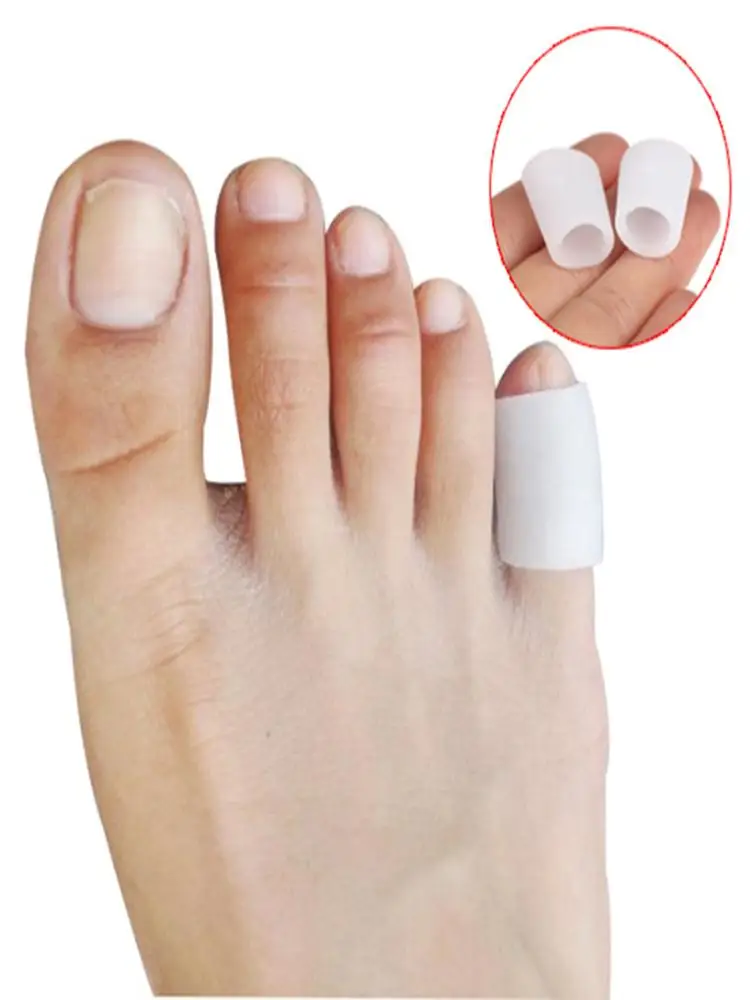 2Pcs/lot Silicone Gel Little Toe Tube Corns Blisters Corrector Pinkie Protector Gel Bunion Toe