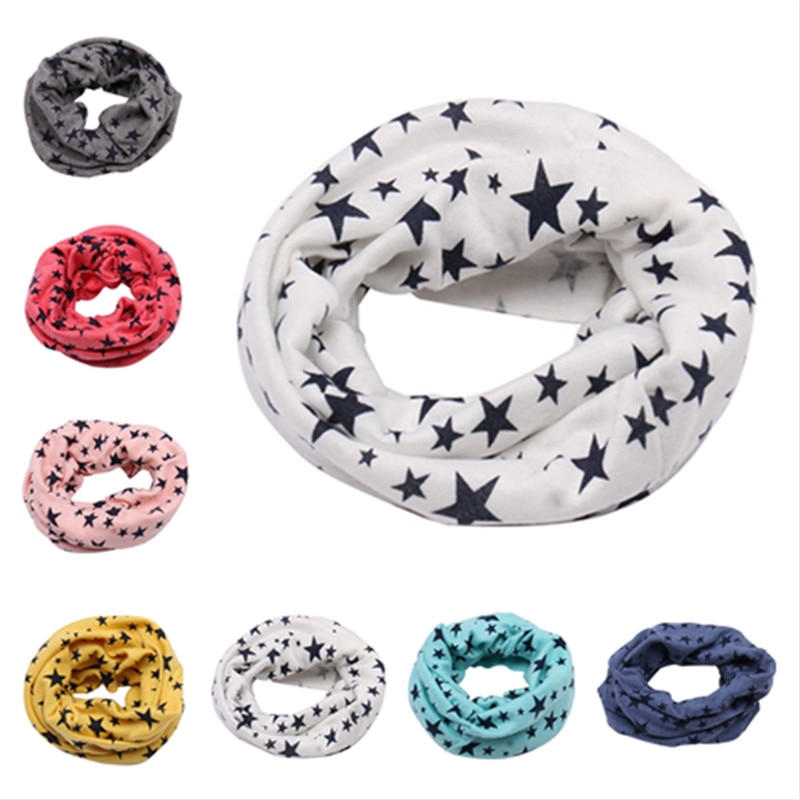 1Pc Spring Autumn Kids Scarf Baby Scarf Star Printing Winter Boys Girls Scarves Infant Neck Ring Collar Children Neckerchief