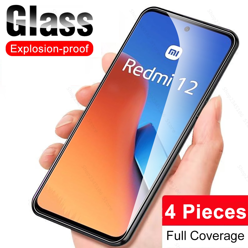 4Pcs/lot For Xiaomi Redmi 12 4G 2023 6.79inch Protective Tempered Glass Readmi Redmy Radmi Redme 12 Redmi12 HD Screen Protectors