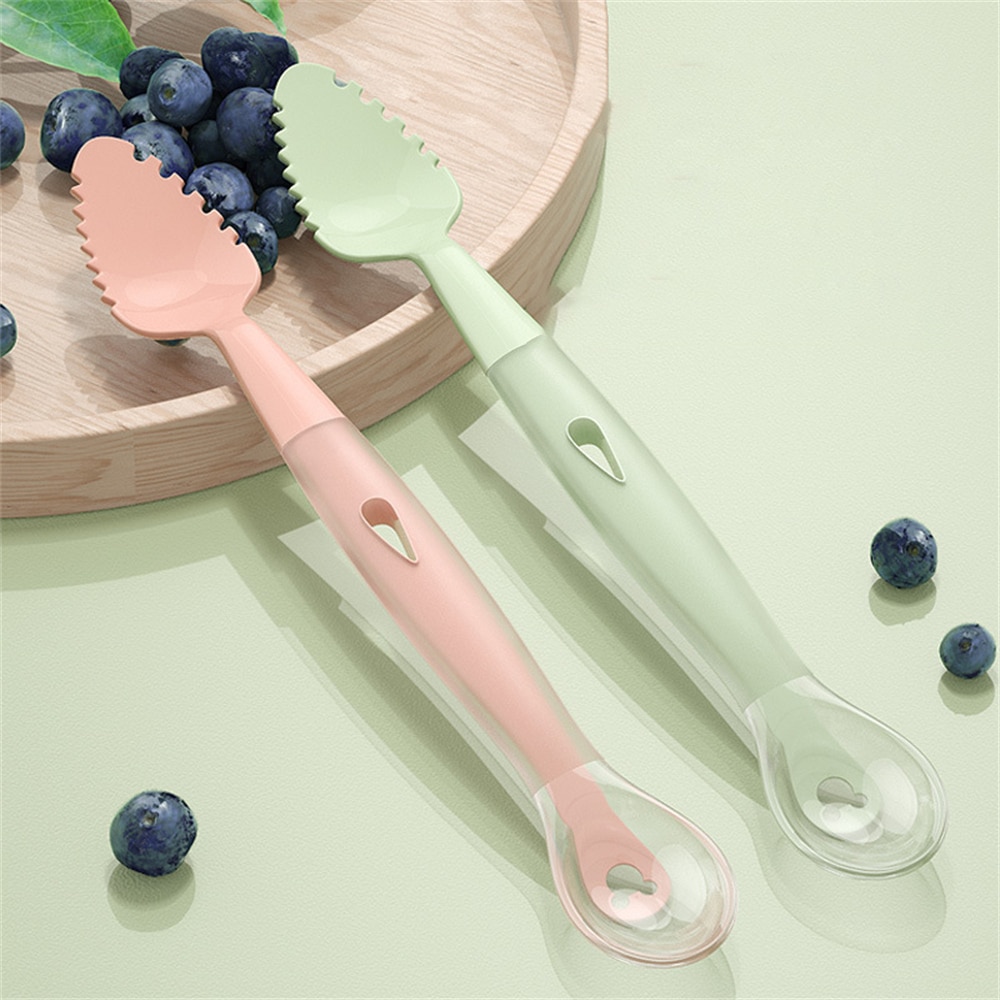 Silicone Spoon Assisted Feeding Spoon Safety Material Silica Gel Household Products Eating Tool Easy To Clean Feeding Spoon