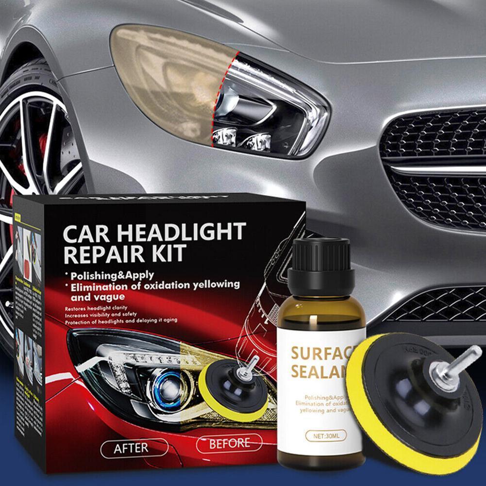 Car Headlight Restoration Kit Auto Headlamp Lens Restore Scratch Restore Tools Polishing Repair Cleaning Yellow Oxidation K T9C6