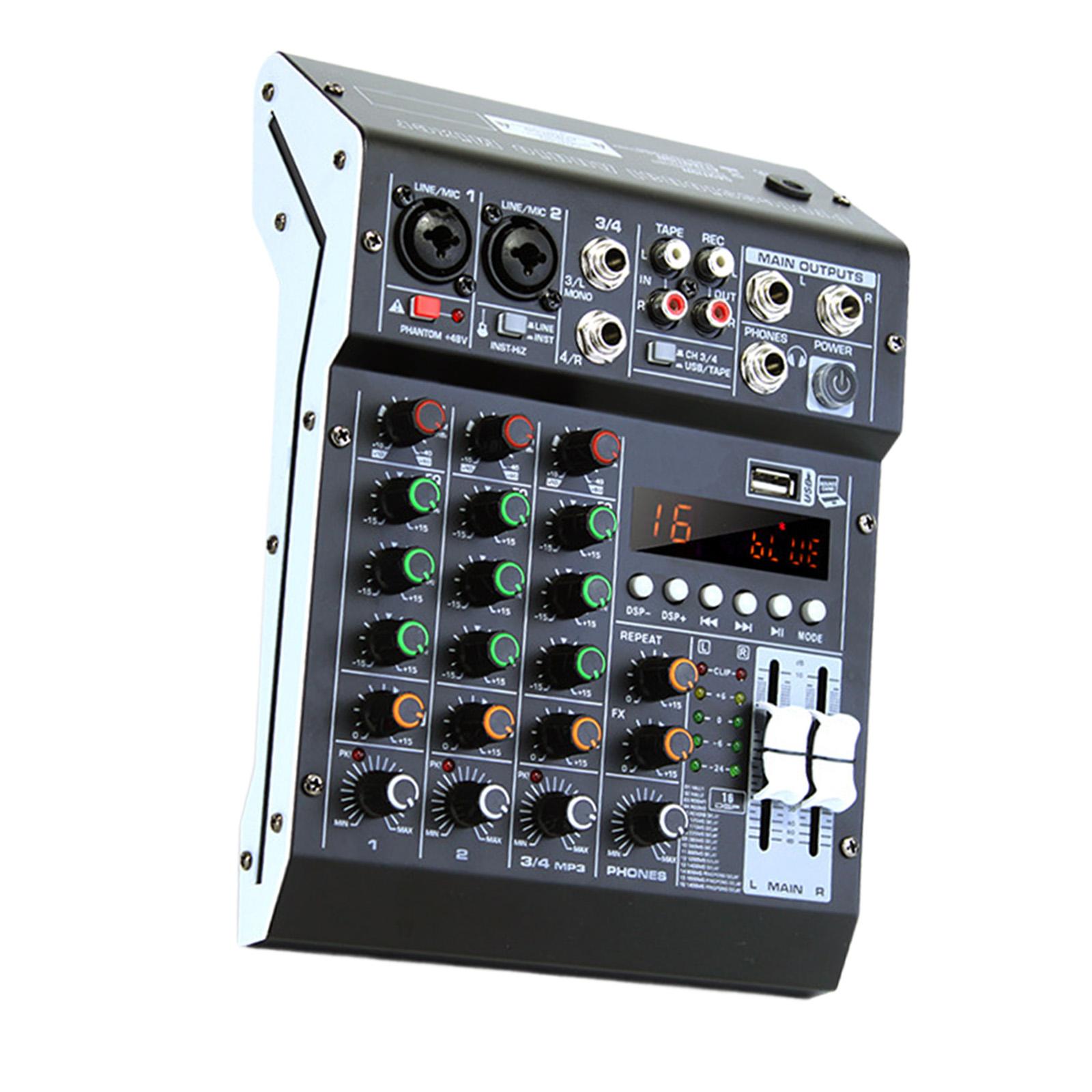 Studio Audio Mixer Instant Listening Sound Mixing Console for PC Family KTV Campus Speech Meeting Karaoke Interface Mixing Board