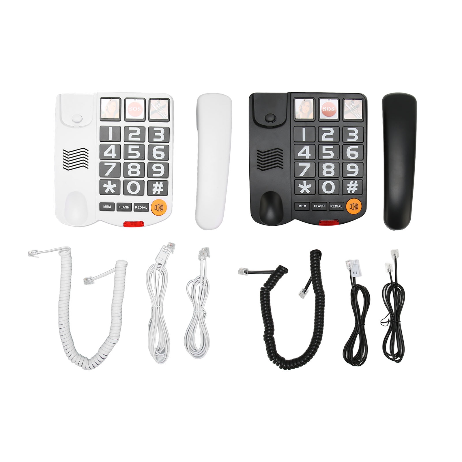Big Button Phone Multifunction One Touch Dialling Landline Telephone with Caller ID Loud Speaker for Seniors Wired Landline