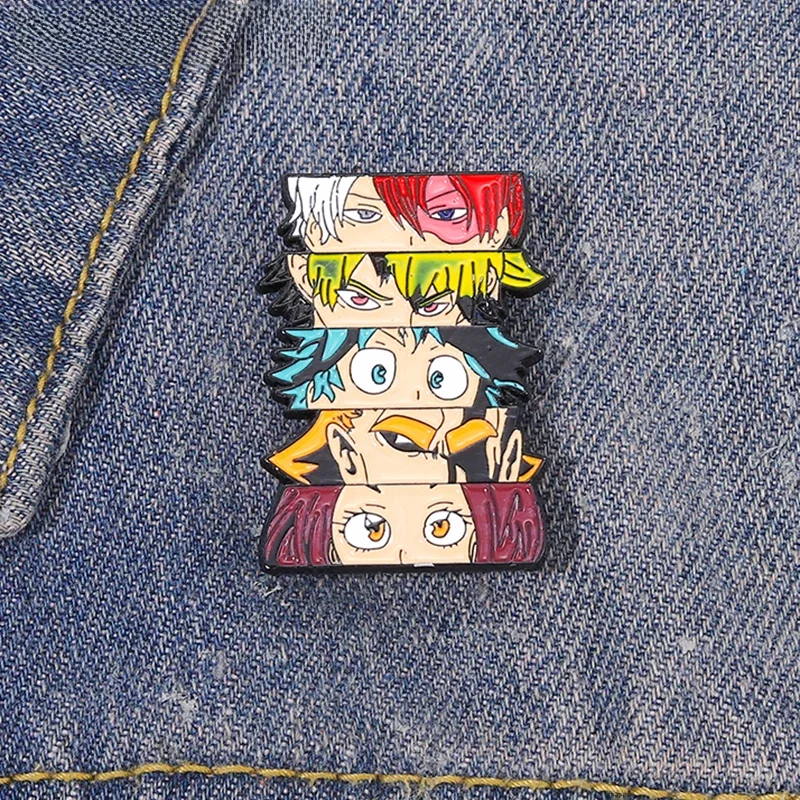 My Hero Academy Enamel Pin Metal Badge Brooch Jewelry Anime Character Lapel Pin Friends Backpack Hat