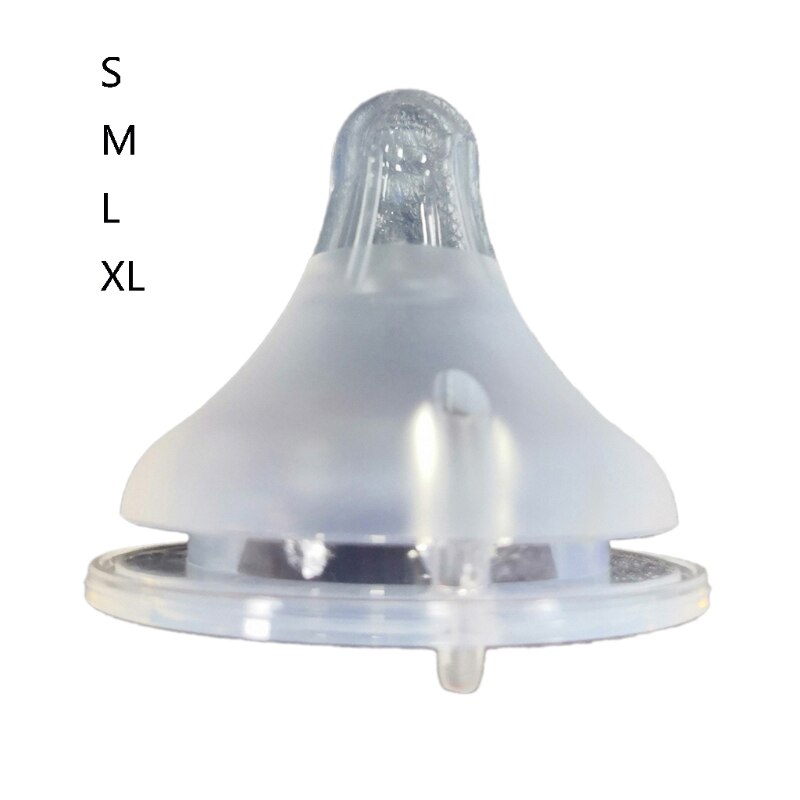 Baby Newborn Soft Safety Liquid Silicone Pacifier Nipple Natural Flexible Replacement for Wide Mouth Milk Bottle Wholesale