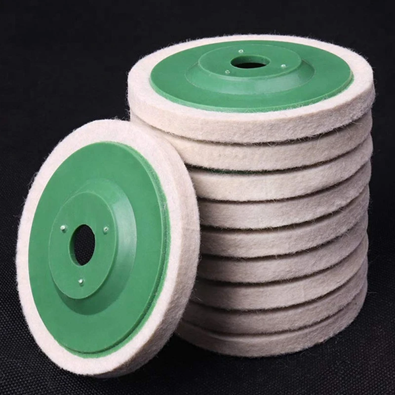 2/10Pcs 125mm Wool Felt Polishing Wheels Angle Grinder Buffing Wheel Pads Polishing Disc For