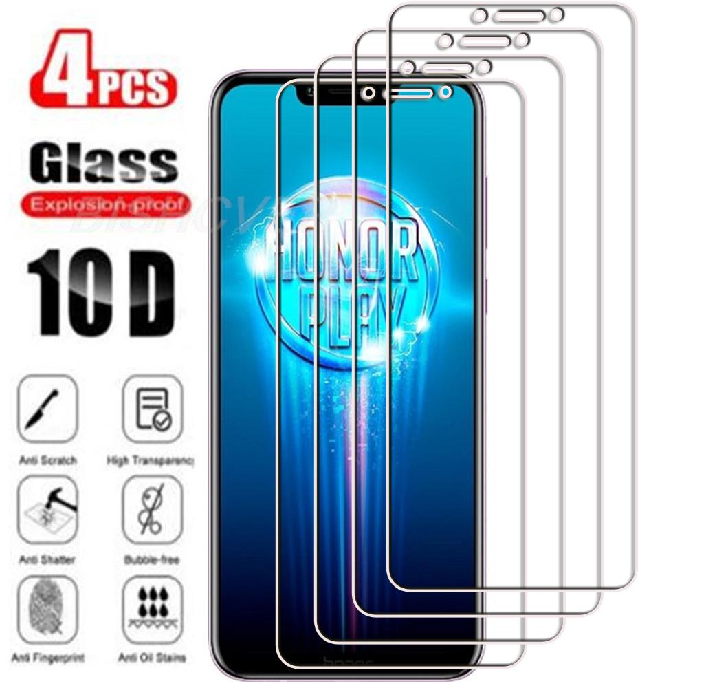 4Pcs Tempered Glass FOR Honor Play 6.3" HUAWEI HonorPlay COR-L29, COR-L09 COR-TL10 Screen Protector Protective Glass Film 9