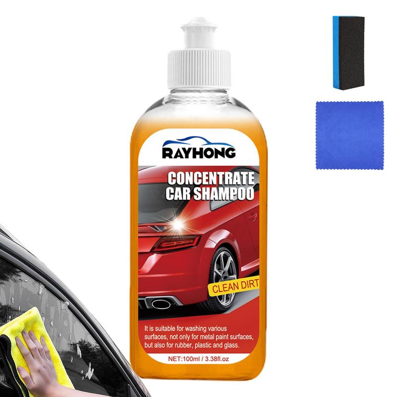 Cleaning Kit For Cars 100ml Automobile Concentrated Cleaning Kit With Sponge & Towel Clean Liquid For Vehicles Paint Auto
