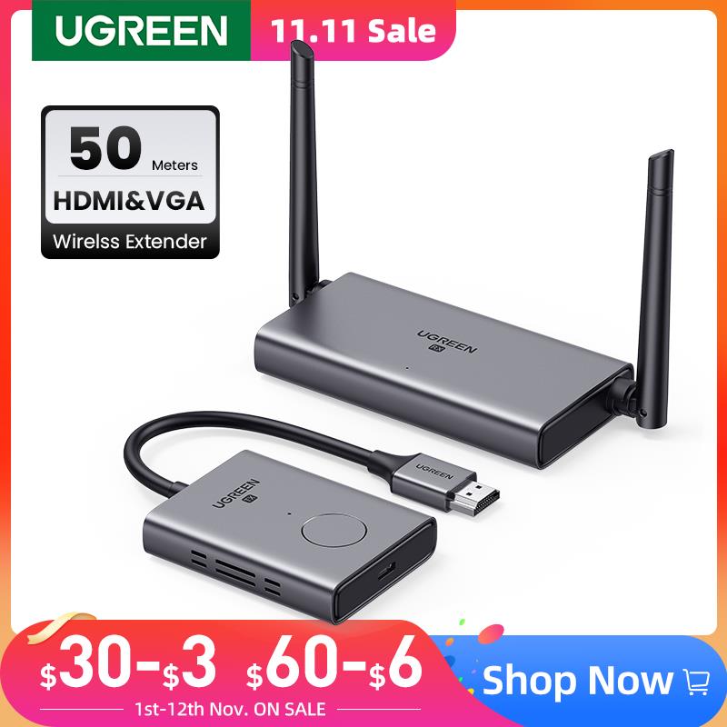 NEW-INUGREEN HDMI Wireless Extender 50M Video Transmitter & Receiver 5GHz Wireless HDMI Dongle for TV PC PS5/4 HDMI Extender