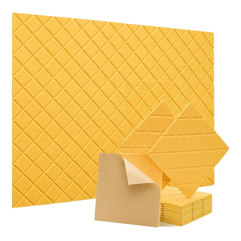 12 Pack Soundproof Wall Panels Acoustic Foam Panels For Recording Studio,Office Yellow