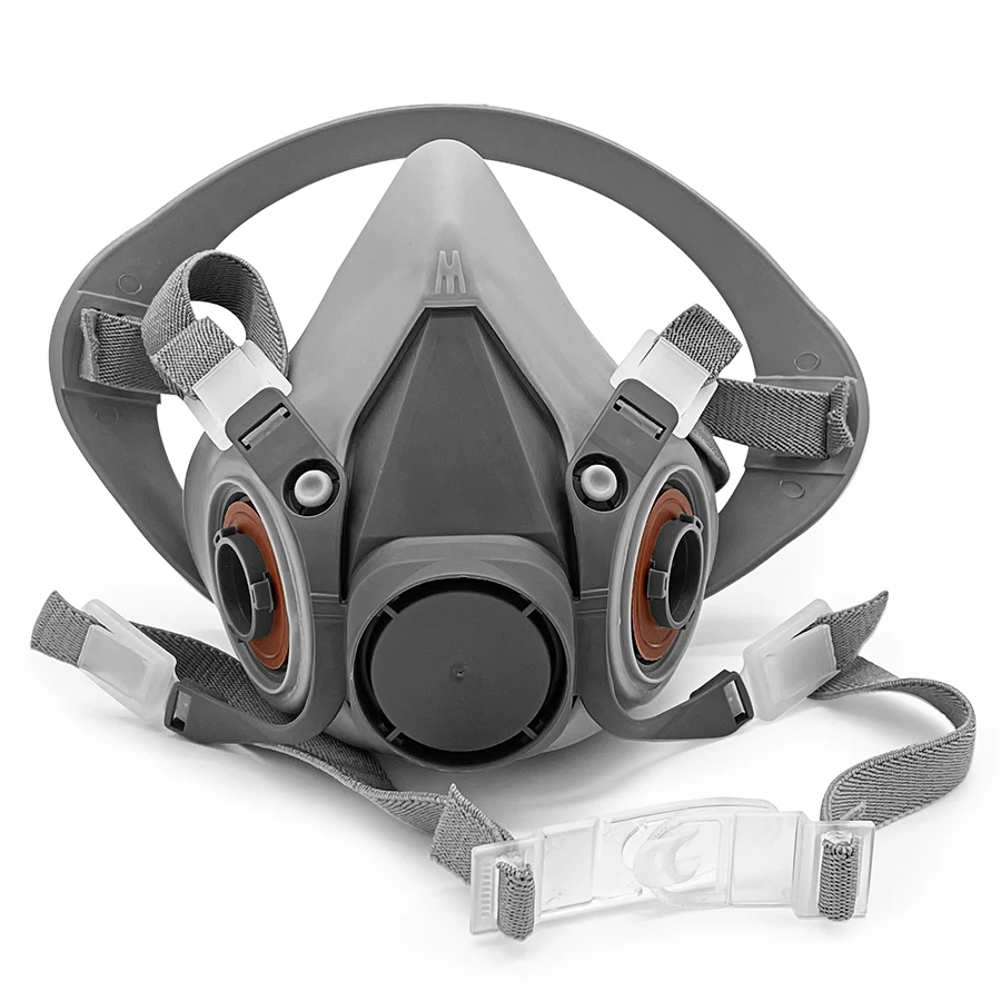 6200 Half Face Mask Industrial Gas Mask Painting Spraying Fits for 2091/6001 Series Filters Rubber
