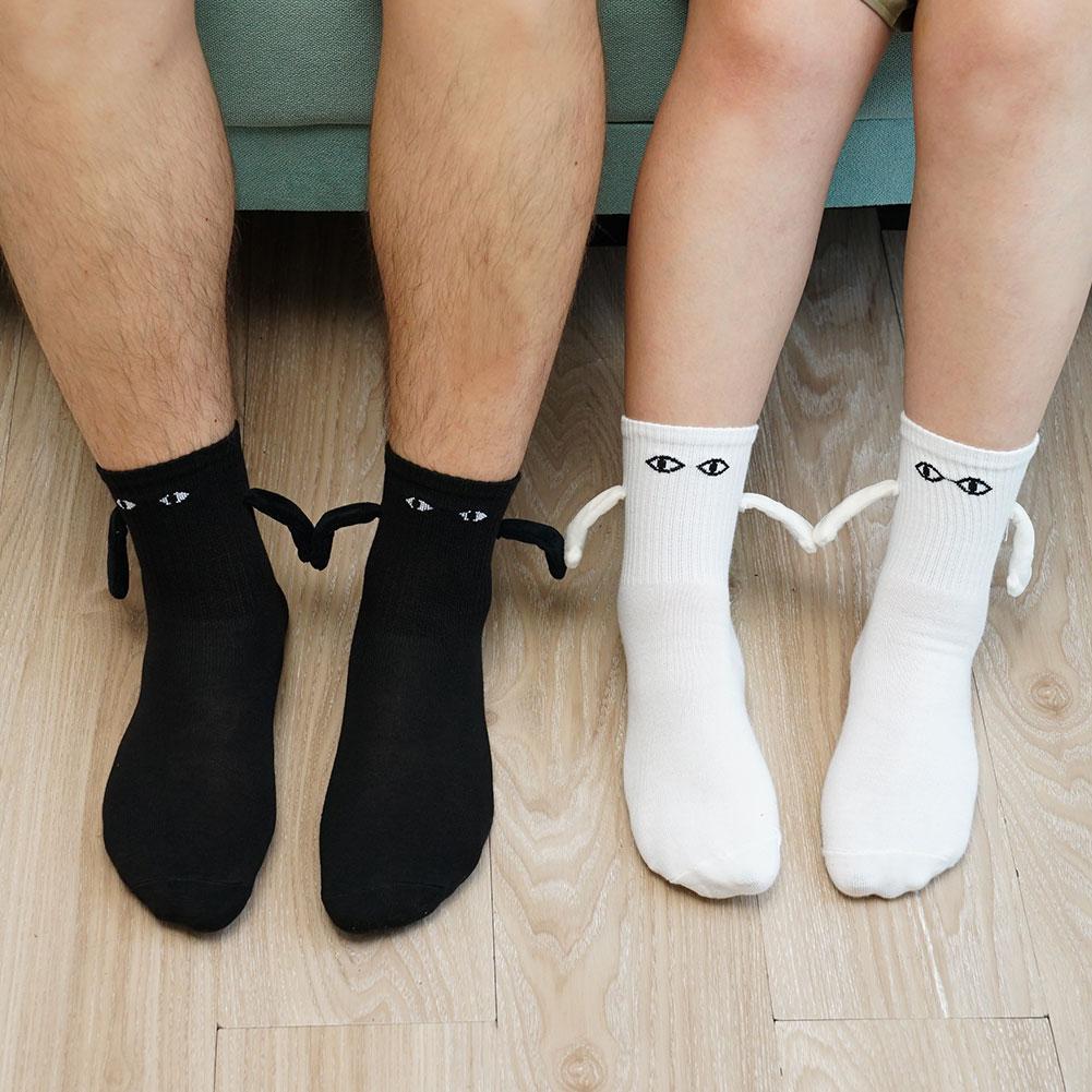 Magnetic 3D Doll Socks Couple Socks Big Eyes Short Tube Socks Couple Spring Summer Cartoon Novelty Funny Soft Cotton Ankle Sock