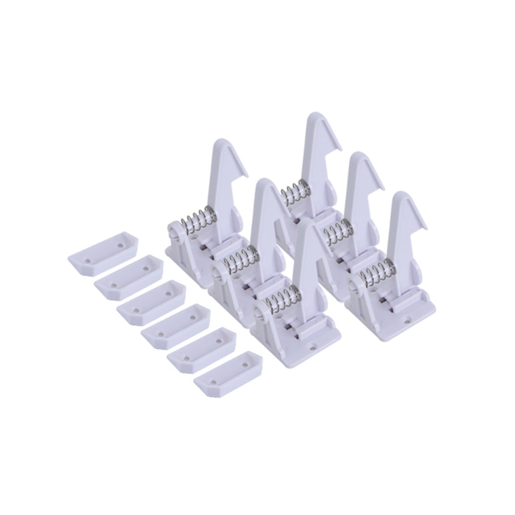 6 Pieces Baby Safety Lock Bedroom Cupboard Cabinet Children Protector