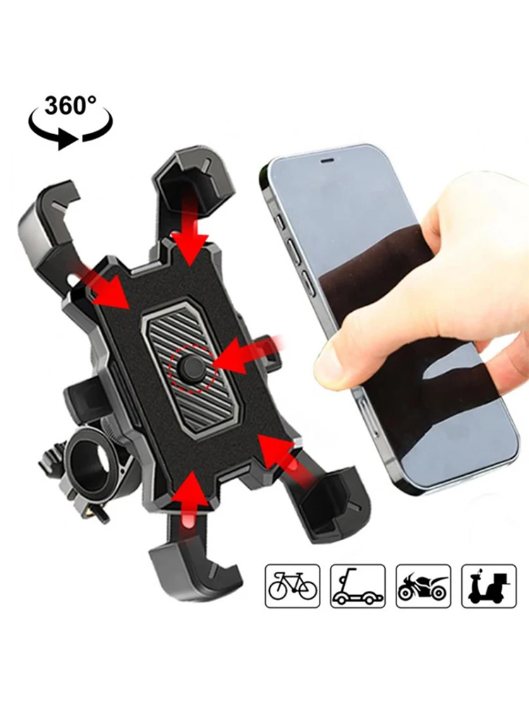 360° Rotatable Electric Bicycle Phone Holder for iPhone Xiaomi Riding MTB Bike Moto Motorcycle Stand