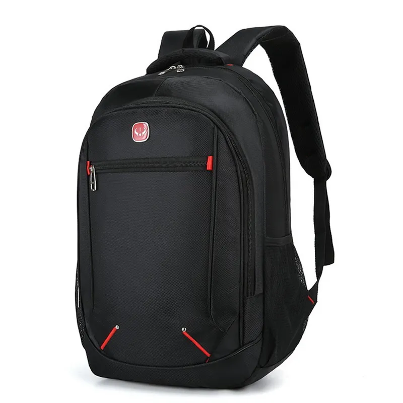 Large-capacity Student School Bag Casual Solid Color Backpack Material Oxford Men New Backpack