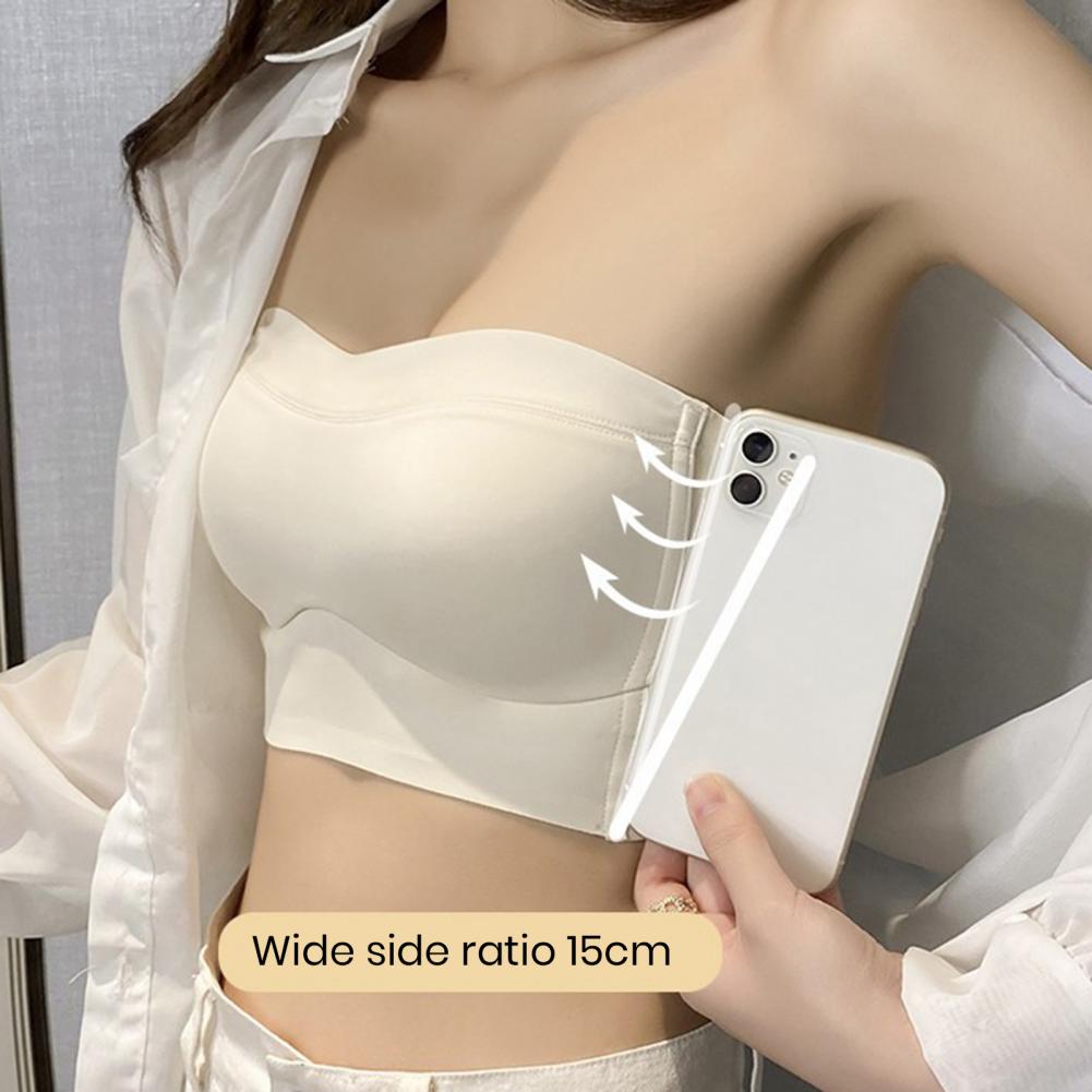 Seamless Strapless Invisible Underwear For Women Comfortable Curve Enhancing Push-Up Bralette Non-Wired Bra