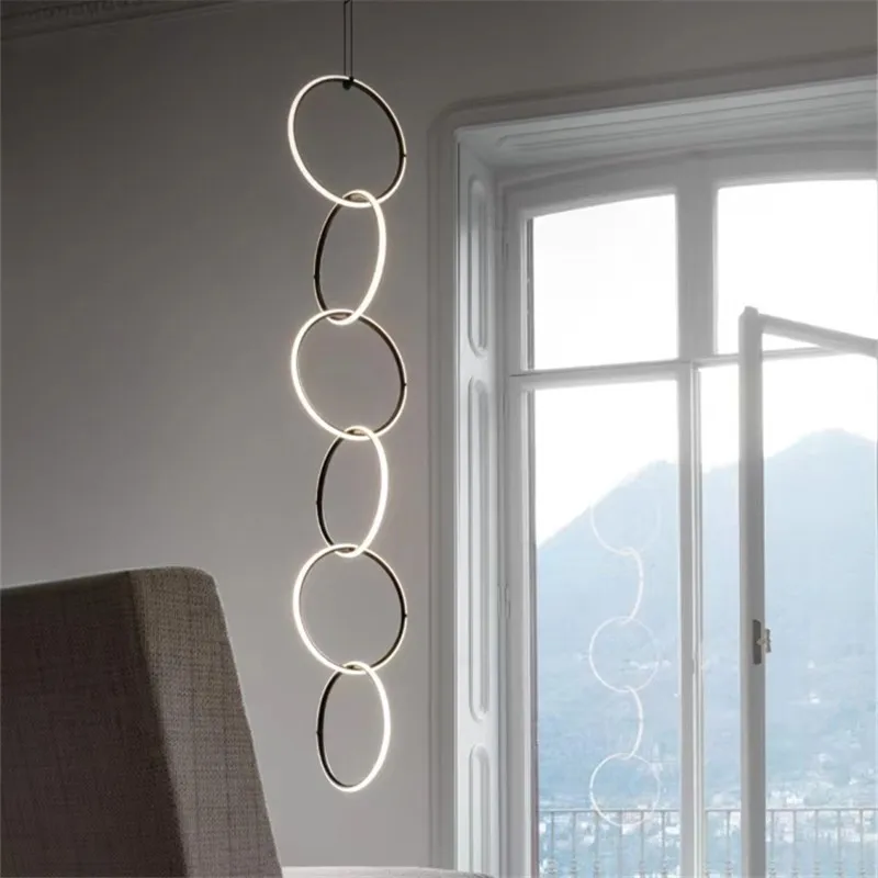 Arrangements Pendant Light Designer ring light Decoration design lamp replica For Office living Room