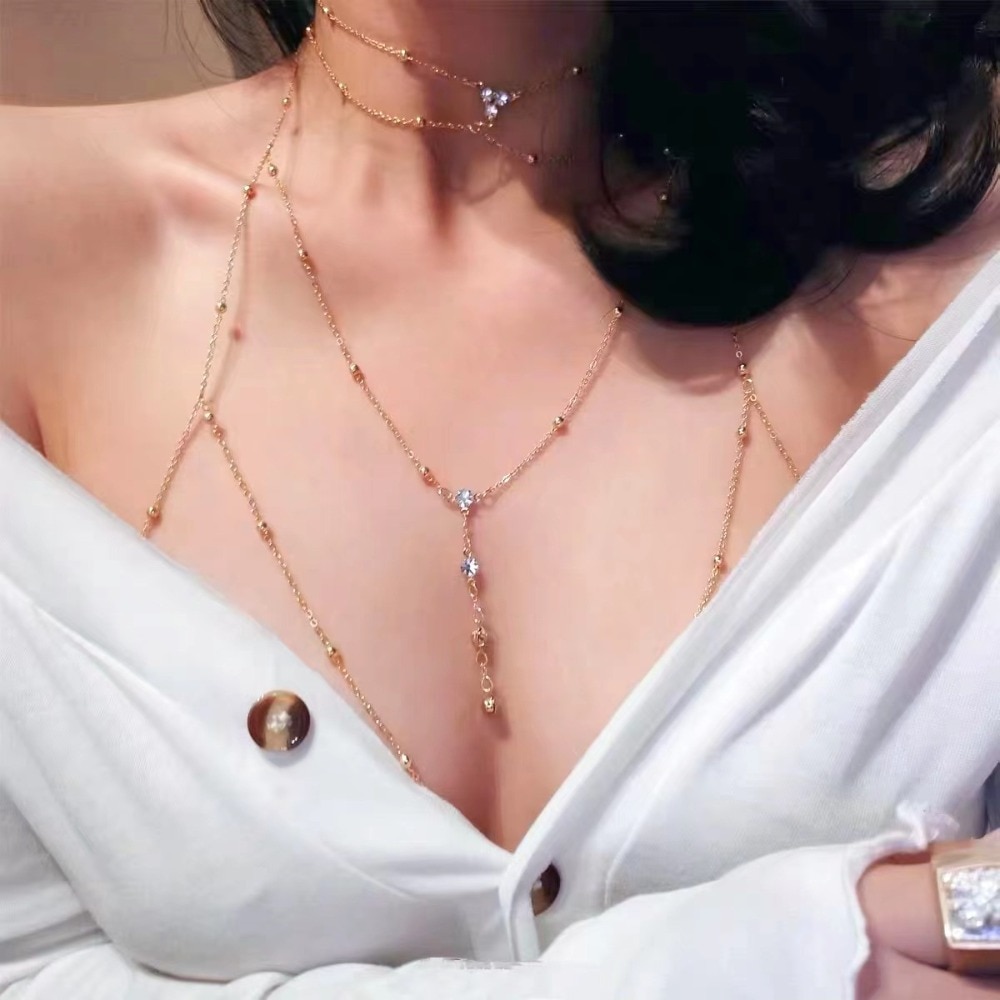 Sexy Lingerie Chain Multilayer Body Jewelry Chest Bra Chain