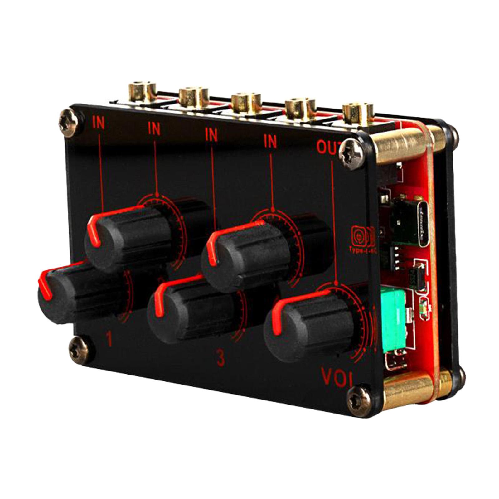 Mini Audio Mixer Low Noise Audio Mixer Portable Mixer Stereo Dispenser for Club CD Player Small Clubs or Bars Mixing Instrument