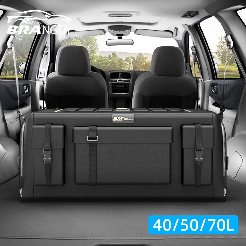 Car Trunk Organizer Box Large Capacity Auto Multiuse Tools Storage Bag  Oxford Cloth Folding for