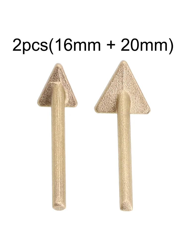 2pcs Plastic Welder Soldering Iron Tips Copper Plastic Repair Triangular Smoothing Head Welding Tips