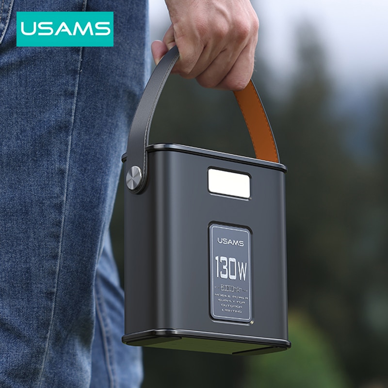 USAMS 130W Power Station 80000mAh Emergency Power Supply Poratble Fast Charger for Outdoor Camping